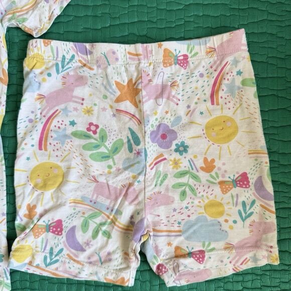 MAGNETIC ME Modal Magnetic Toddler Pajama Set Unicorns Rainbow Sunshine Girls 2T - Picture 4 of 13